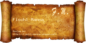 Fischl Manna névjegykártya